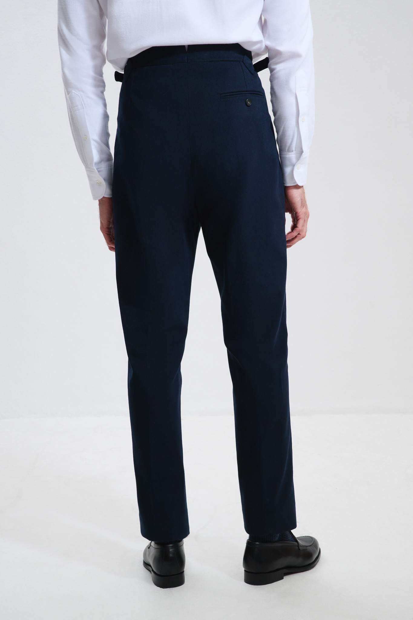 Single Pleat Trousers / Cotton Chino