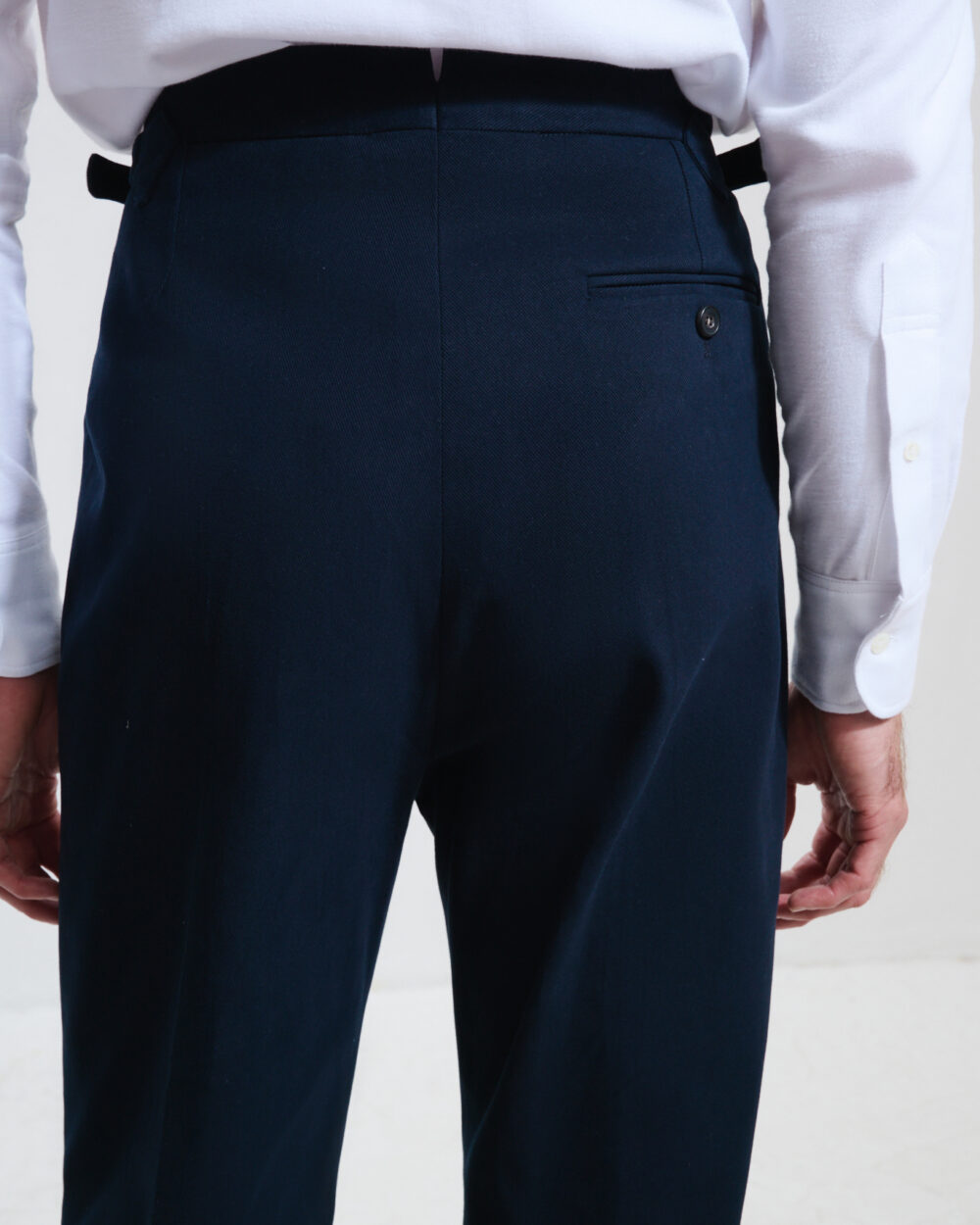 Single Pleat Trousers / Cotton Chino