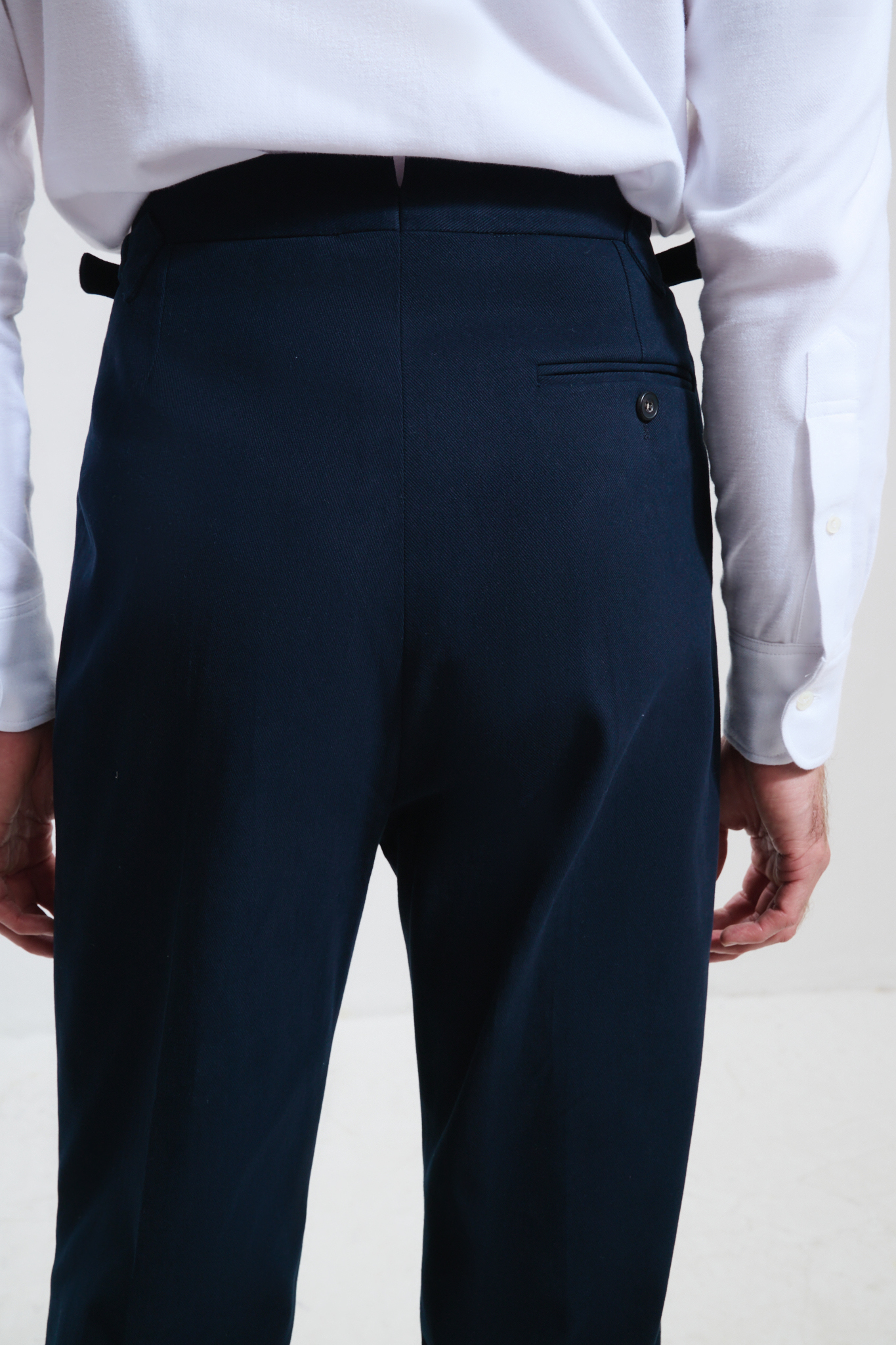 Single Pleat Trousers / Cotton Chino