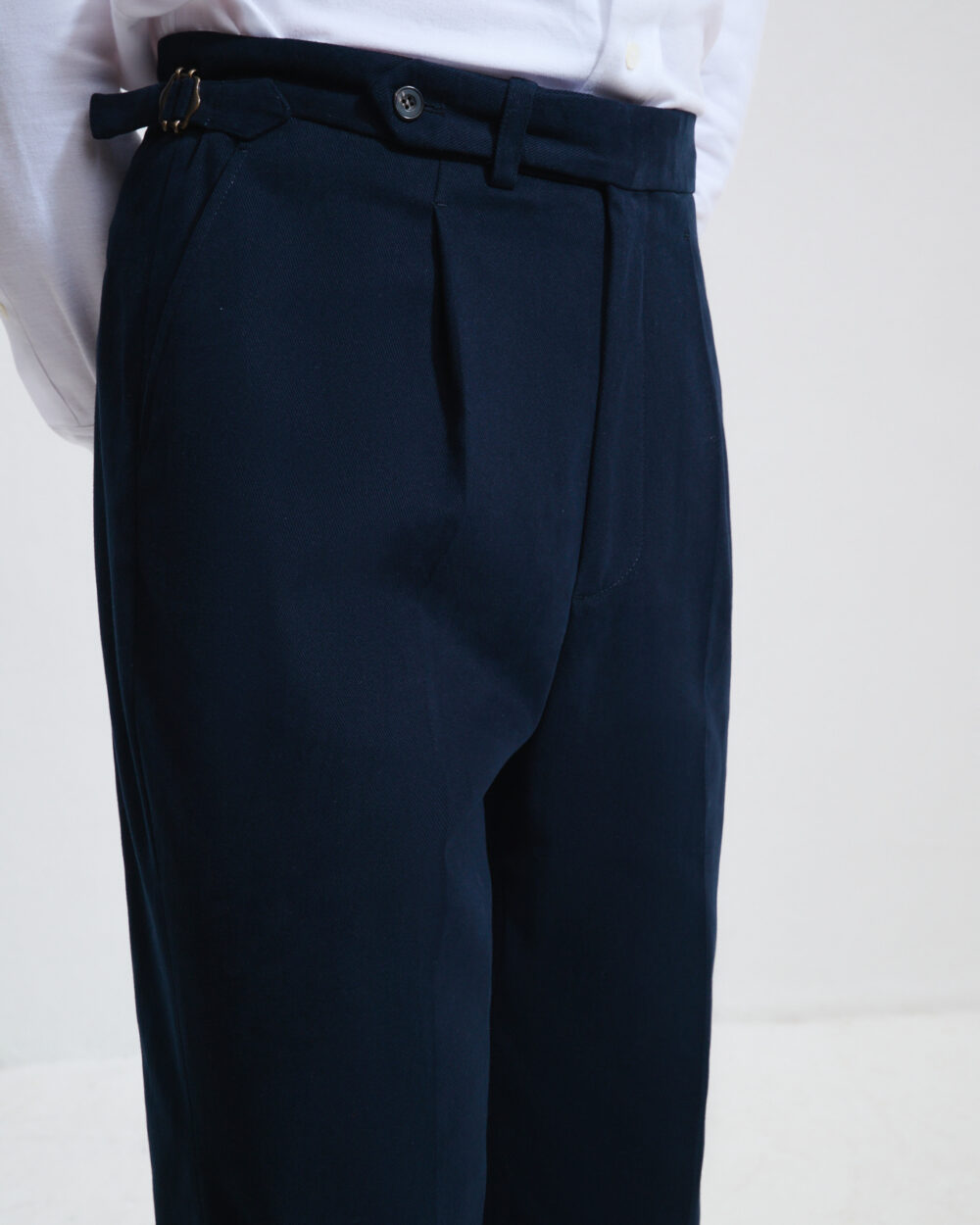 Single Pleat Trousers / Cotton Chino