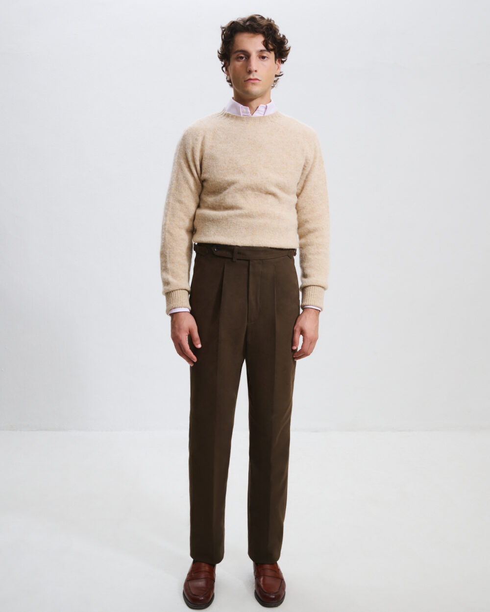 Single-Pleat Trousers / Chino Cotton