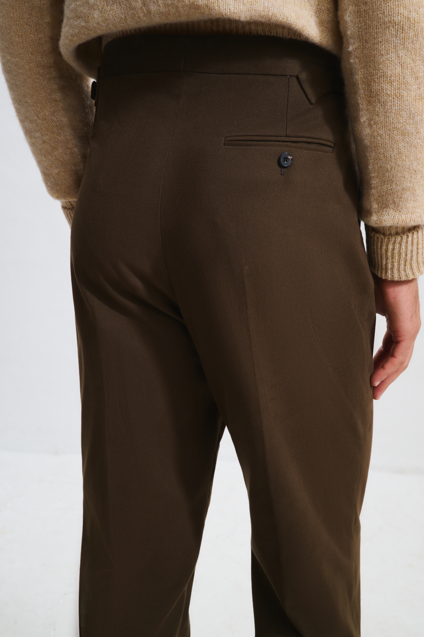 Single-Pleat Trousers / Chino Cotton