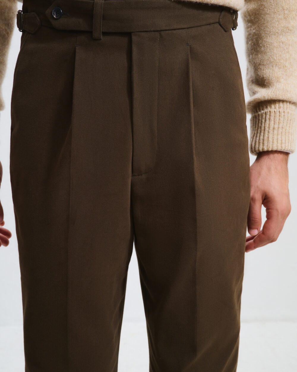 Single-Pleat Trousers / Chino Cotton