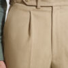 Single Pleat Trousers / Cotton Chino