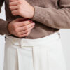 Single-Pleat Trousers / Cotton Chino