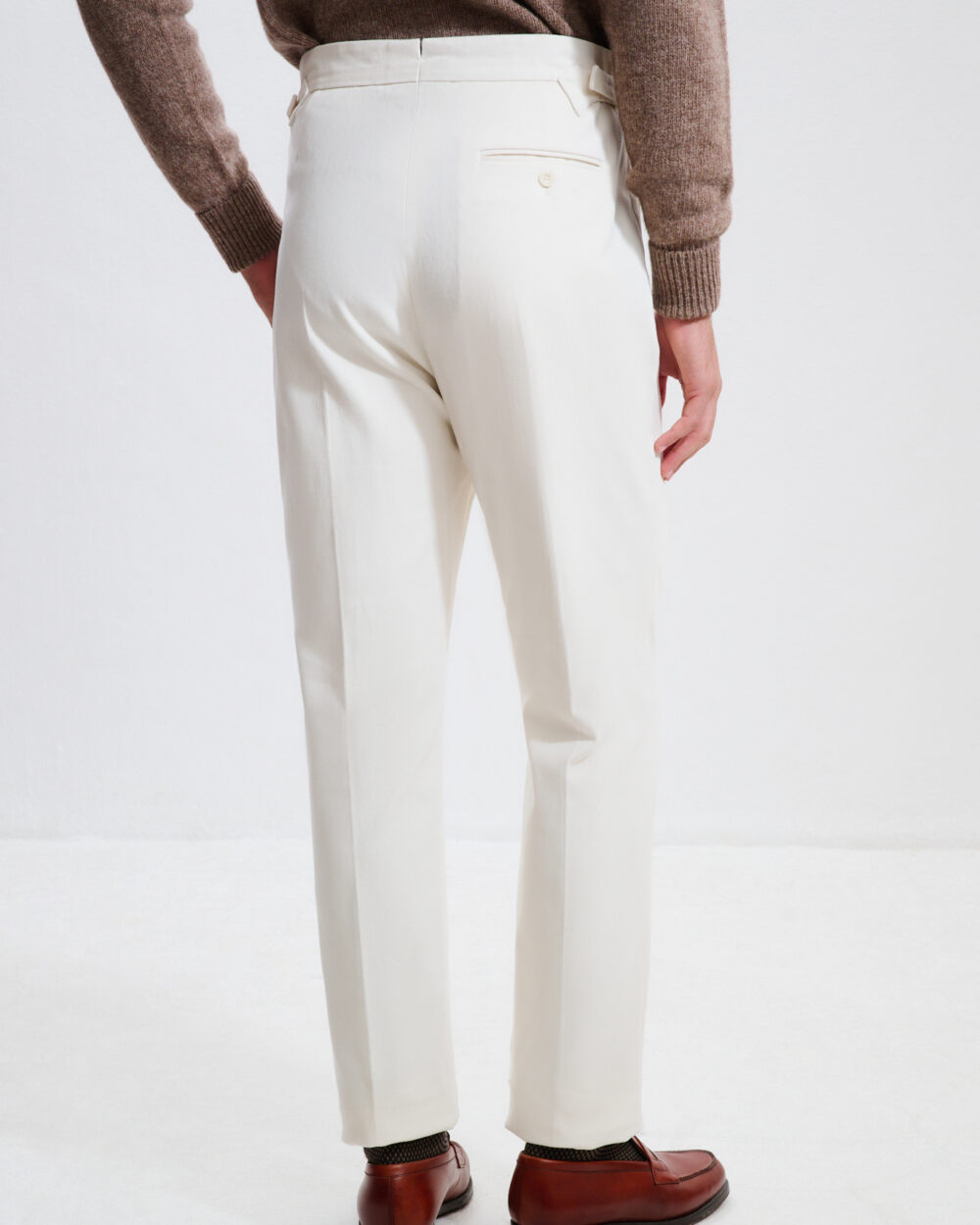 Single-Pleat Trousers / Cotton Chino