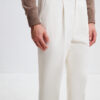 Single-Pleat Trousers / Cotton Chino