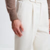 Single-Pleat Trousers / Cotton Chino