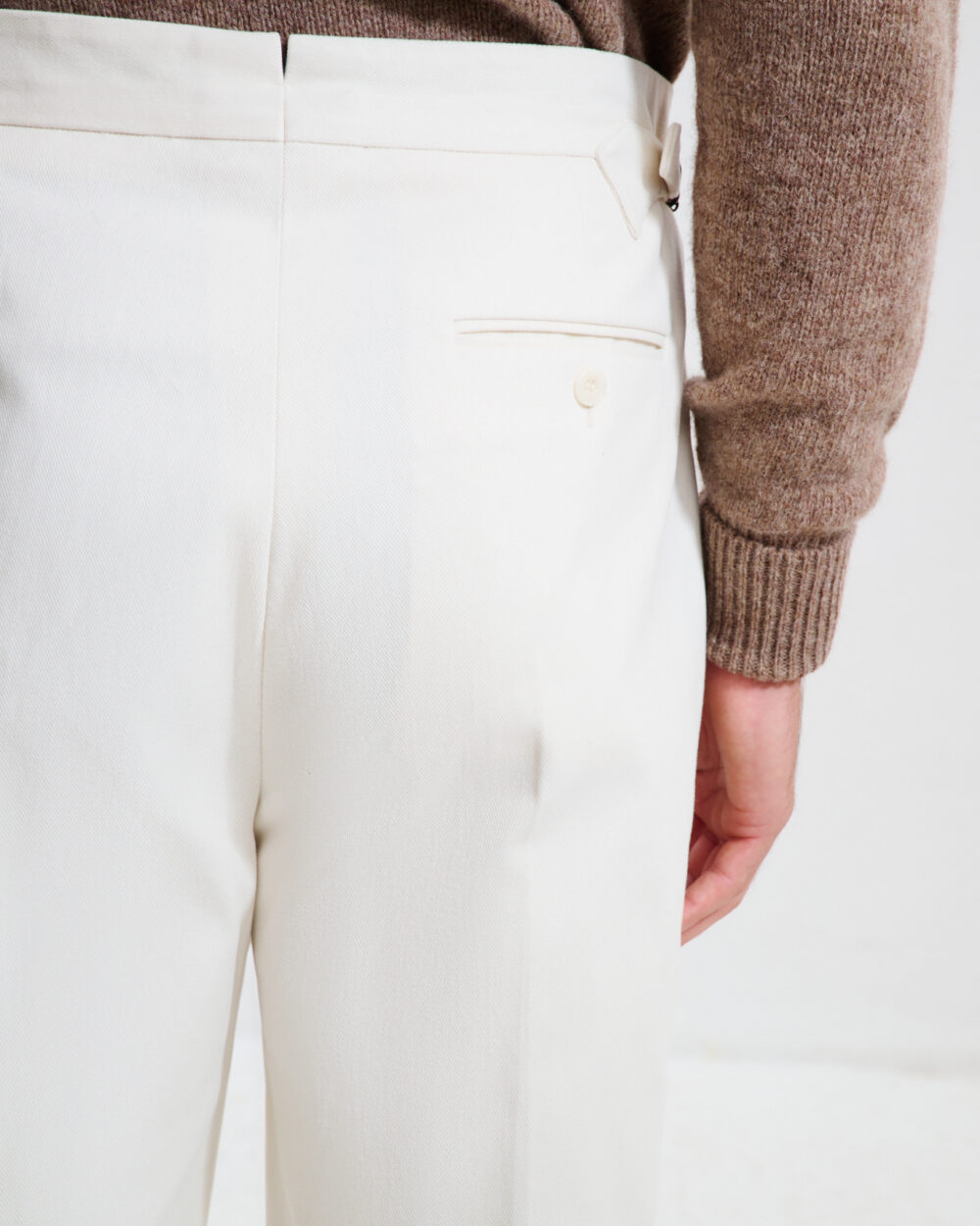 Single-Pleat Trousers / Cotton Chino