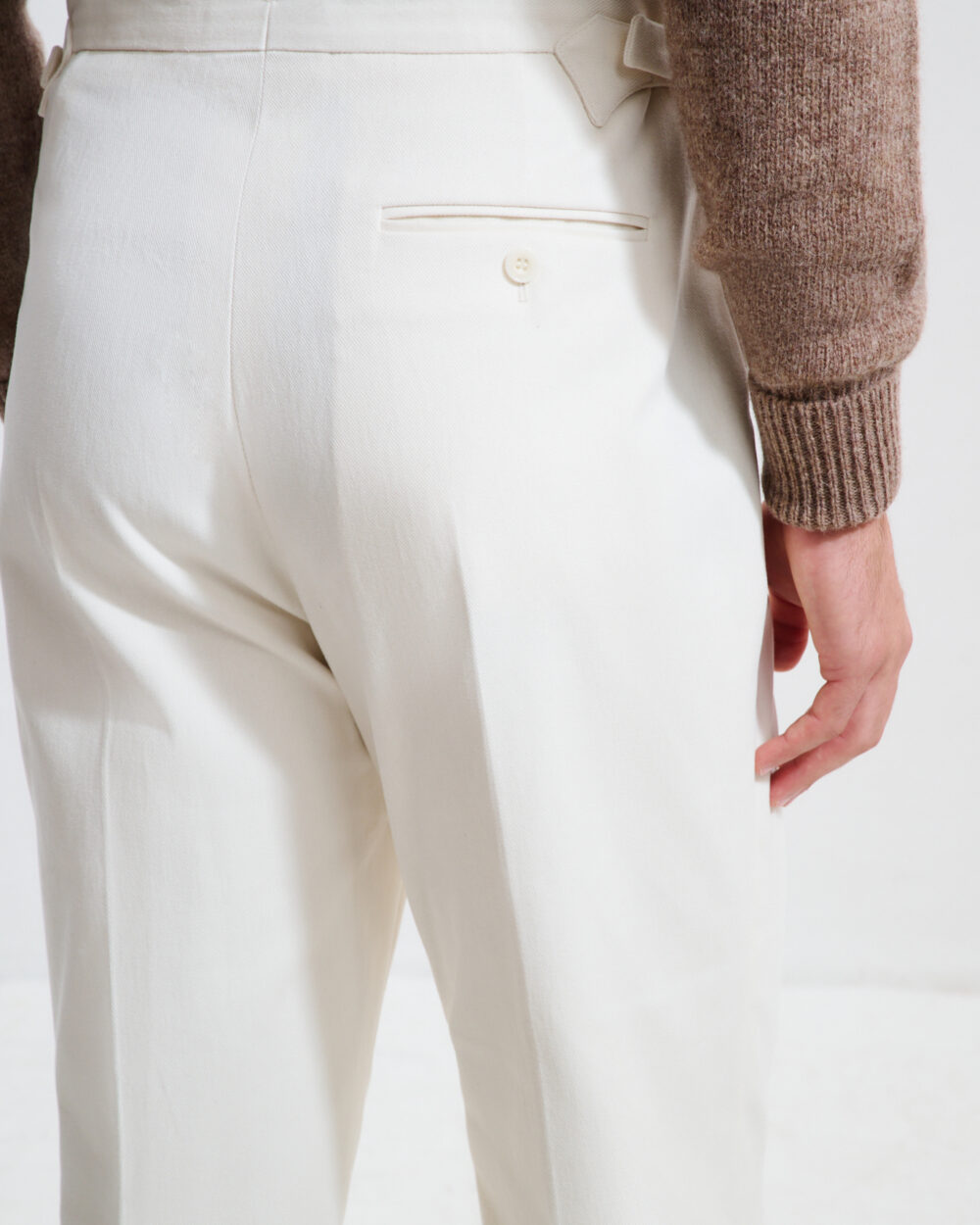 Single-Pleat Trousers / Cotton Chino