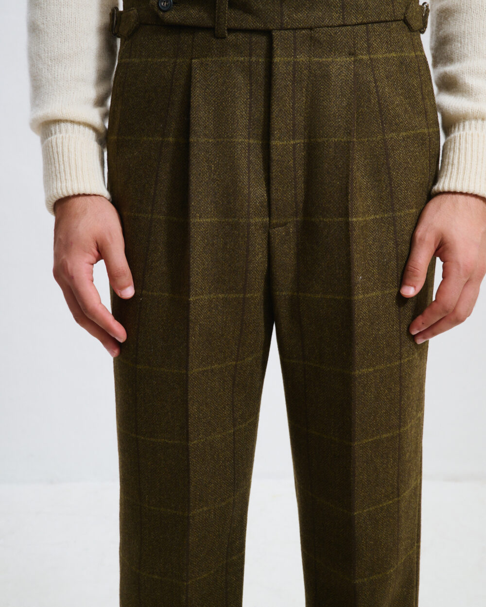 Pantalon Coupe Une Pince / Tweed