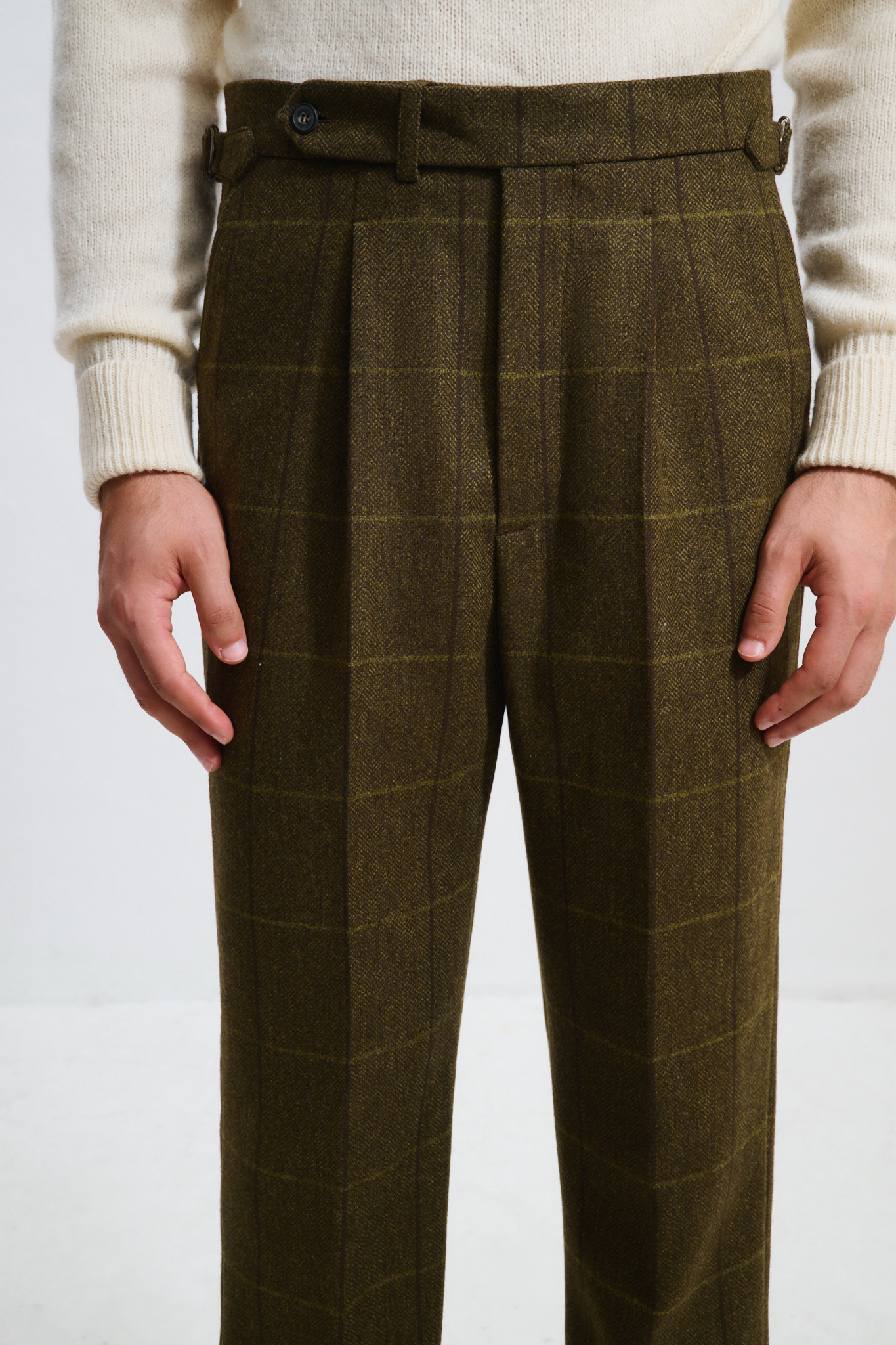 Pantalon Coupe Une Pince / Tweed