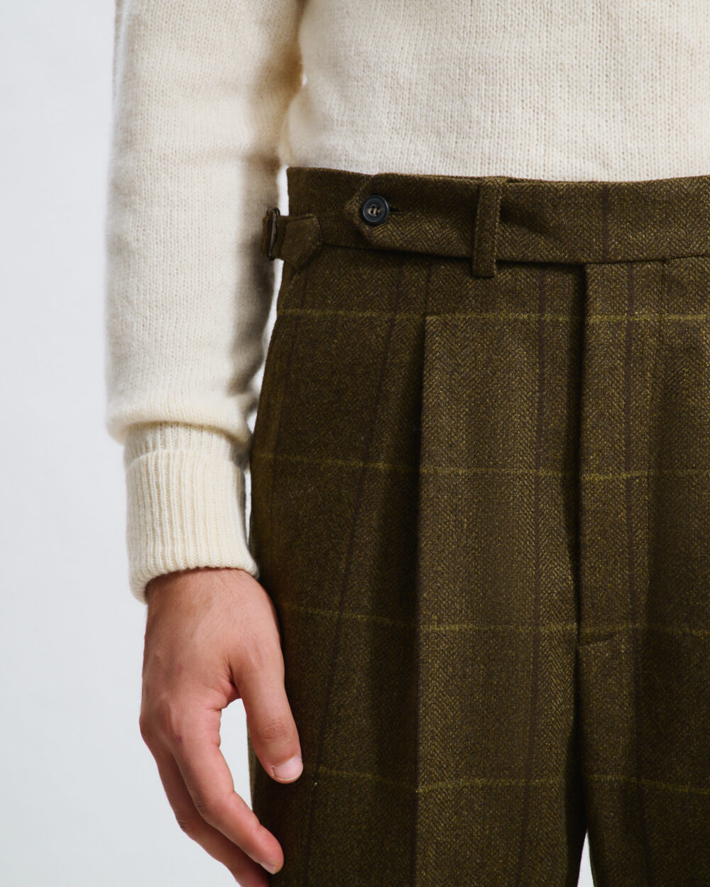 Pantalon Coupe Une Pince / Tweed