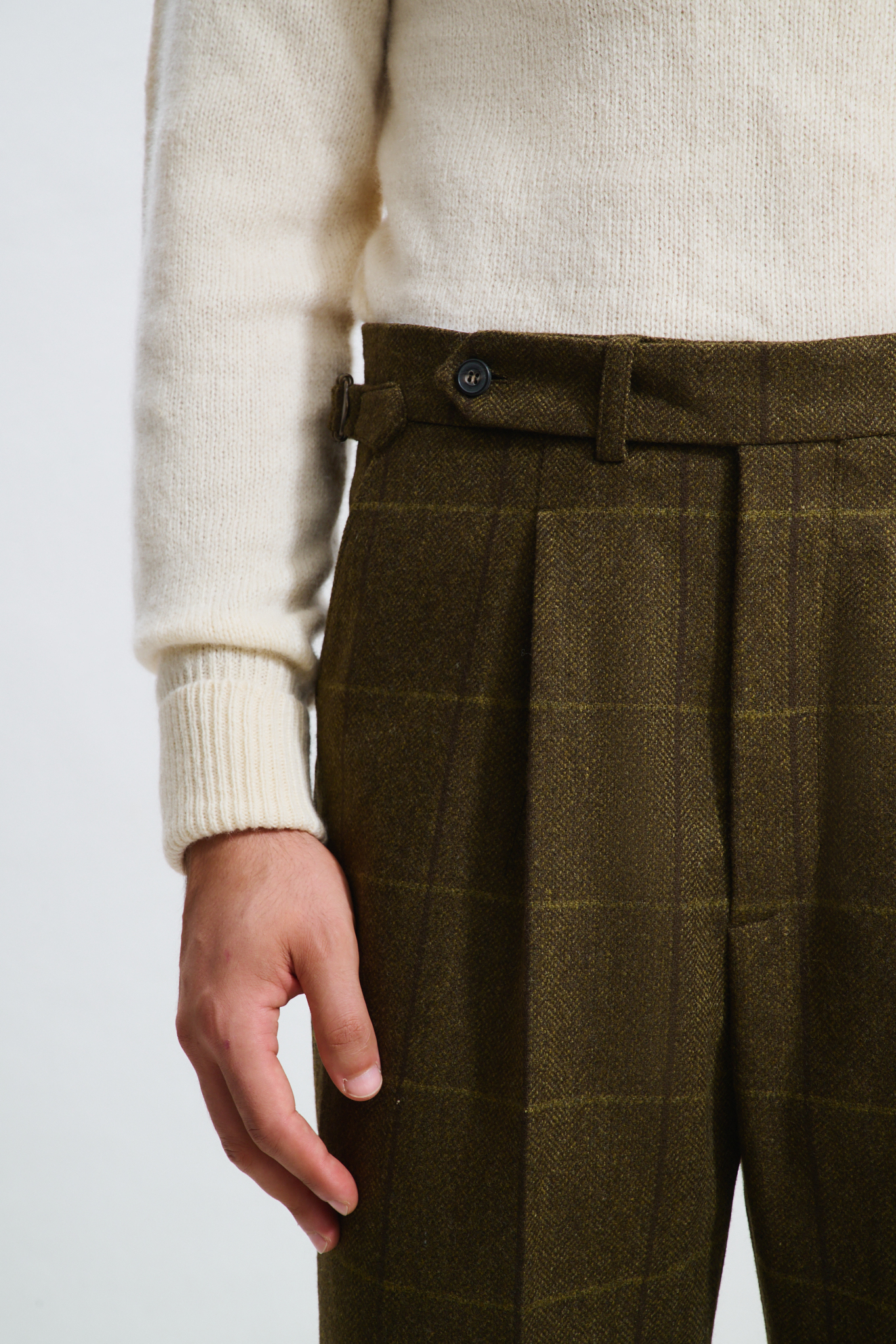 Pantalon Coupe Une Pince / Tweed