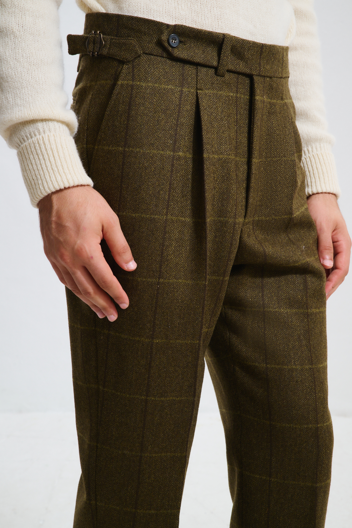 Pantalon Coupe Une Pince / Tweed