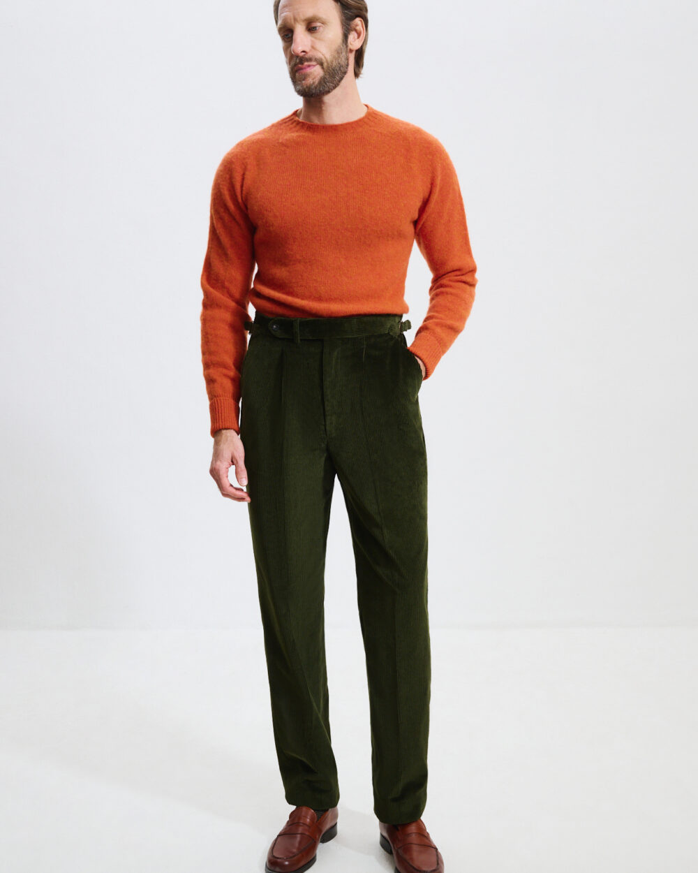 Pantalon Coupe Une Pince / Velours côtelé