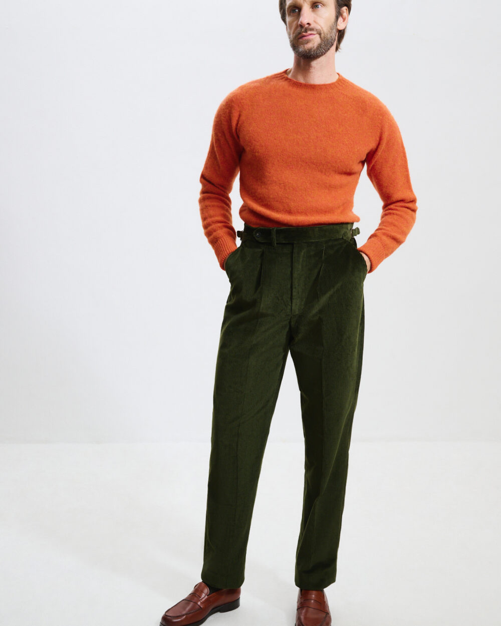 Pantalon Coupe Une Pince / Velours côtelé