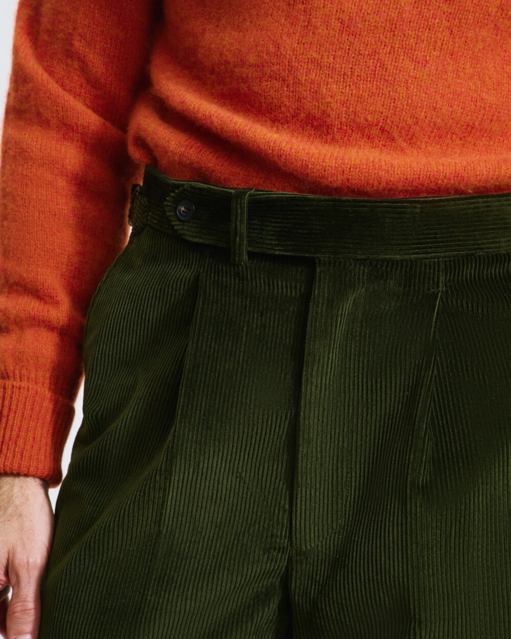 Pantalon Coupe Une Pince / Velours côtelé
