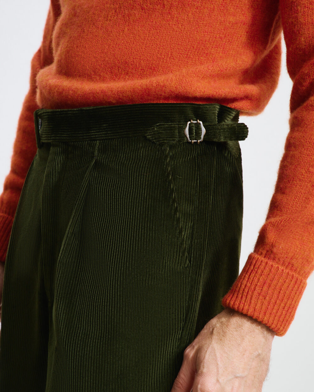 Pantalon Coupe Une Pince / Velours côtelé