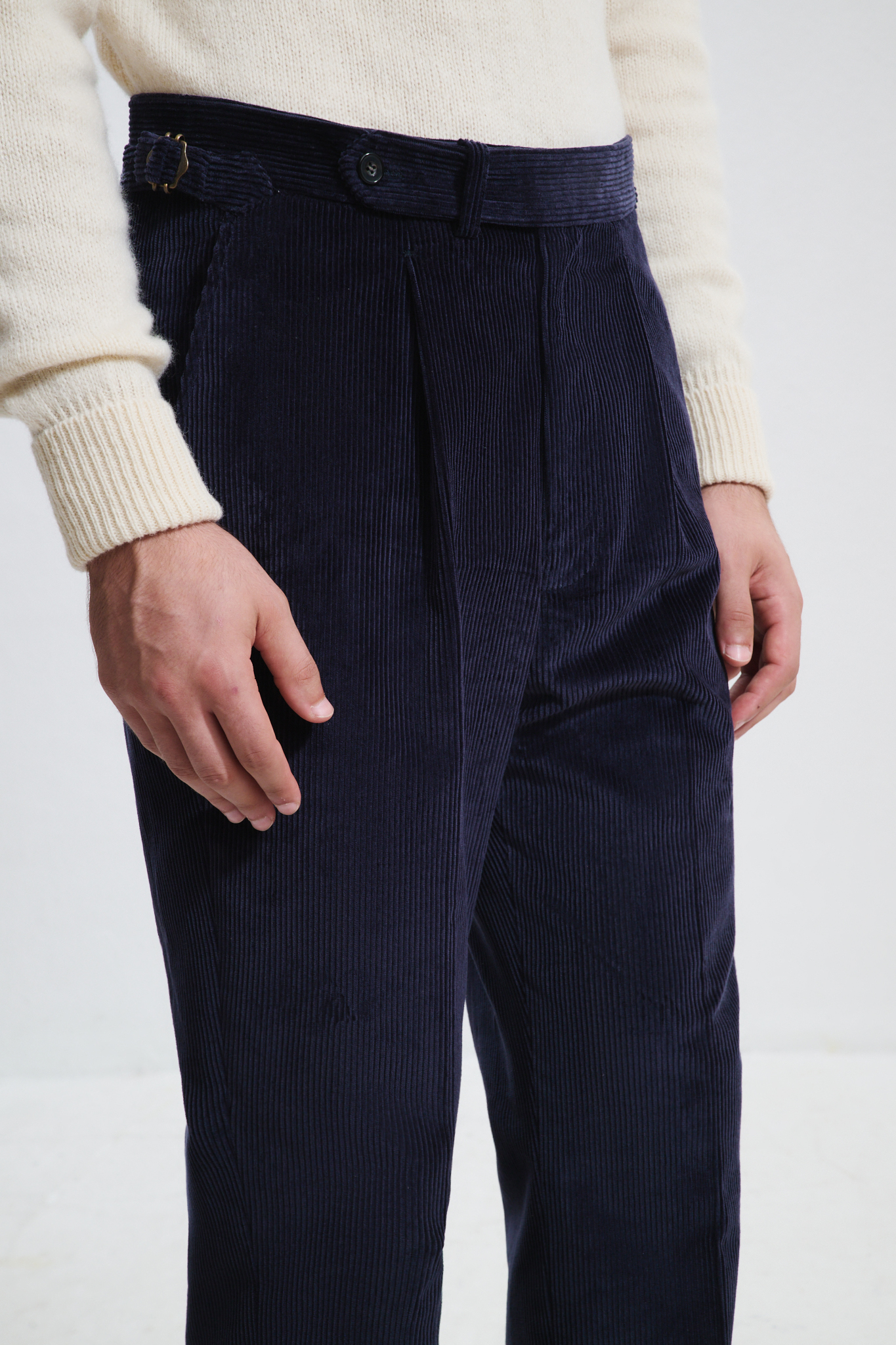 Pantalon Coupe Une Pince / Velours côtelé