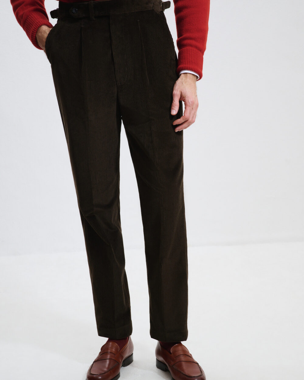 Pantalon Coupe Une Pince / Velours côtelé