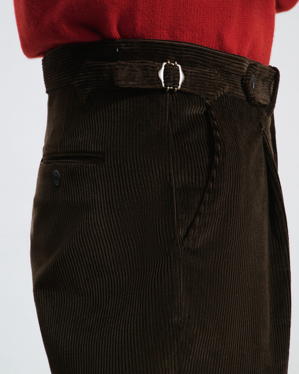 Pantalon Coupe Une Pince / Velours côtelé