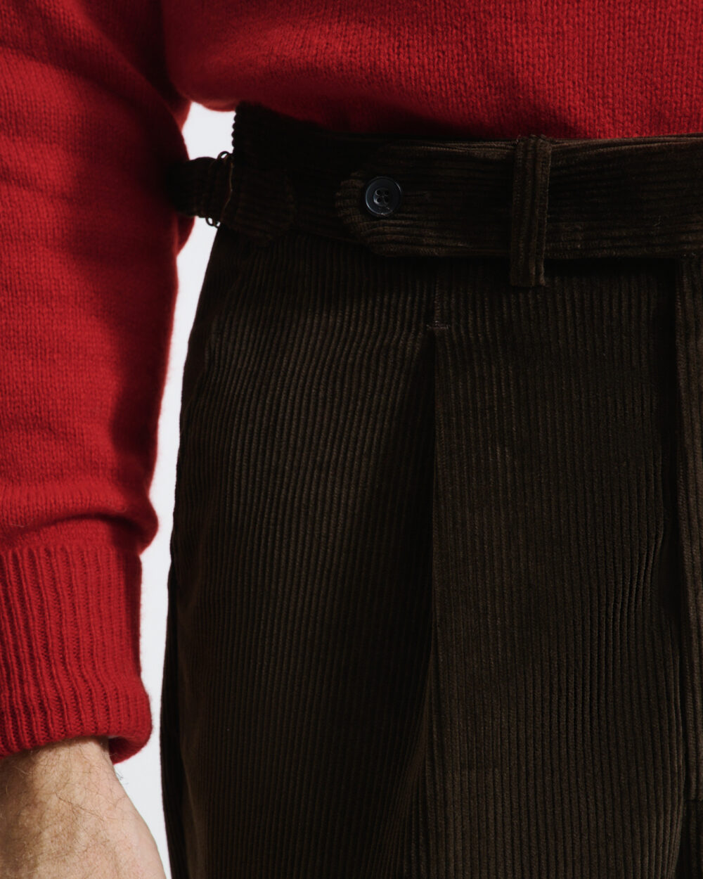 Pantalon Coupe Une Pince / Velours côtelé