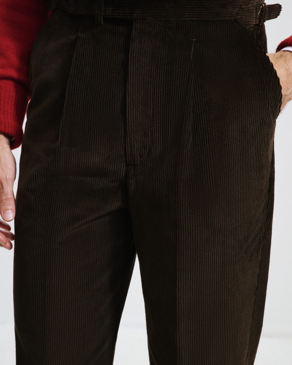 Pantalon Coupe Une Pince / Velours côtelé