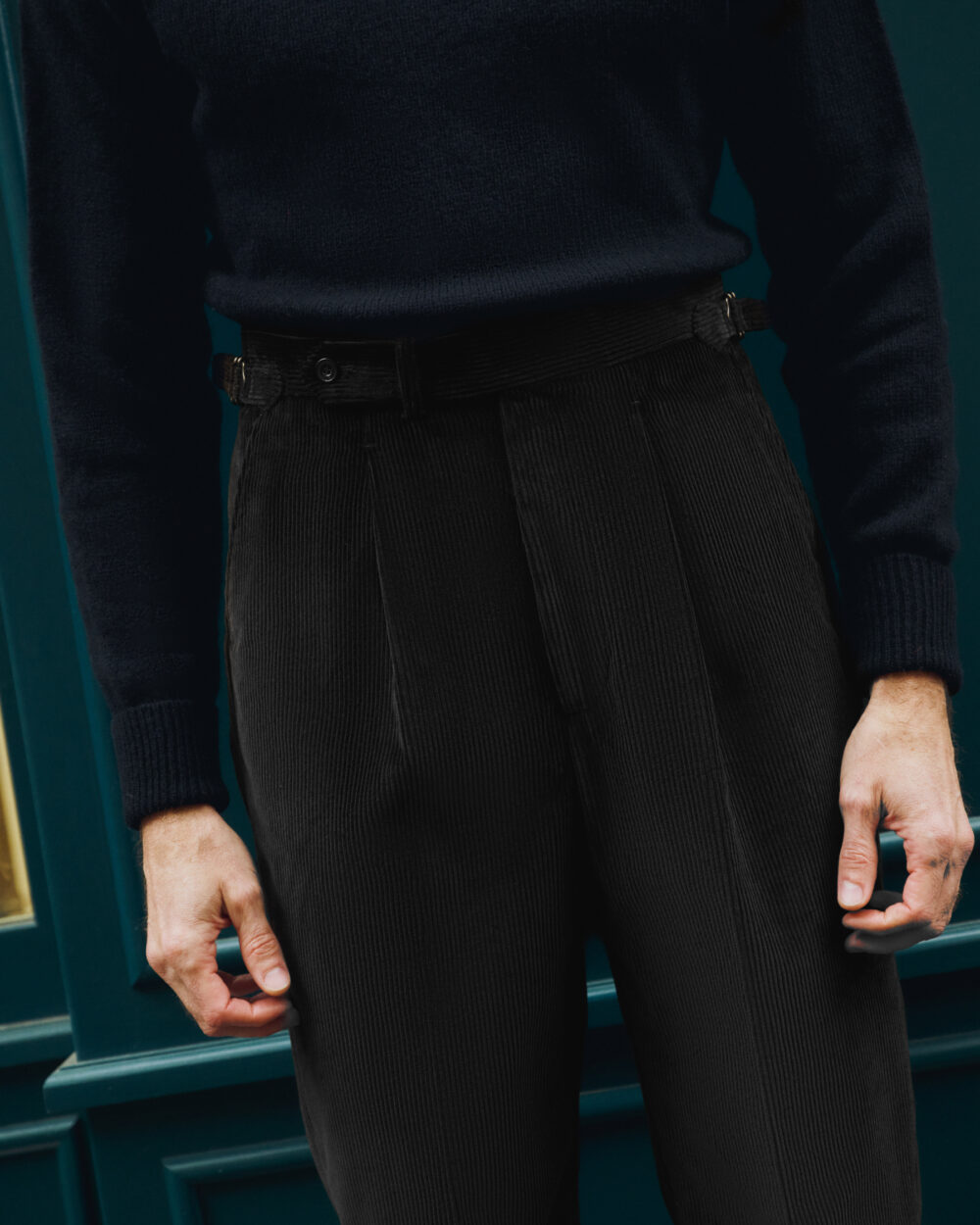 Pantalon Coupe Une Pince / Velours côtelé