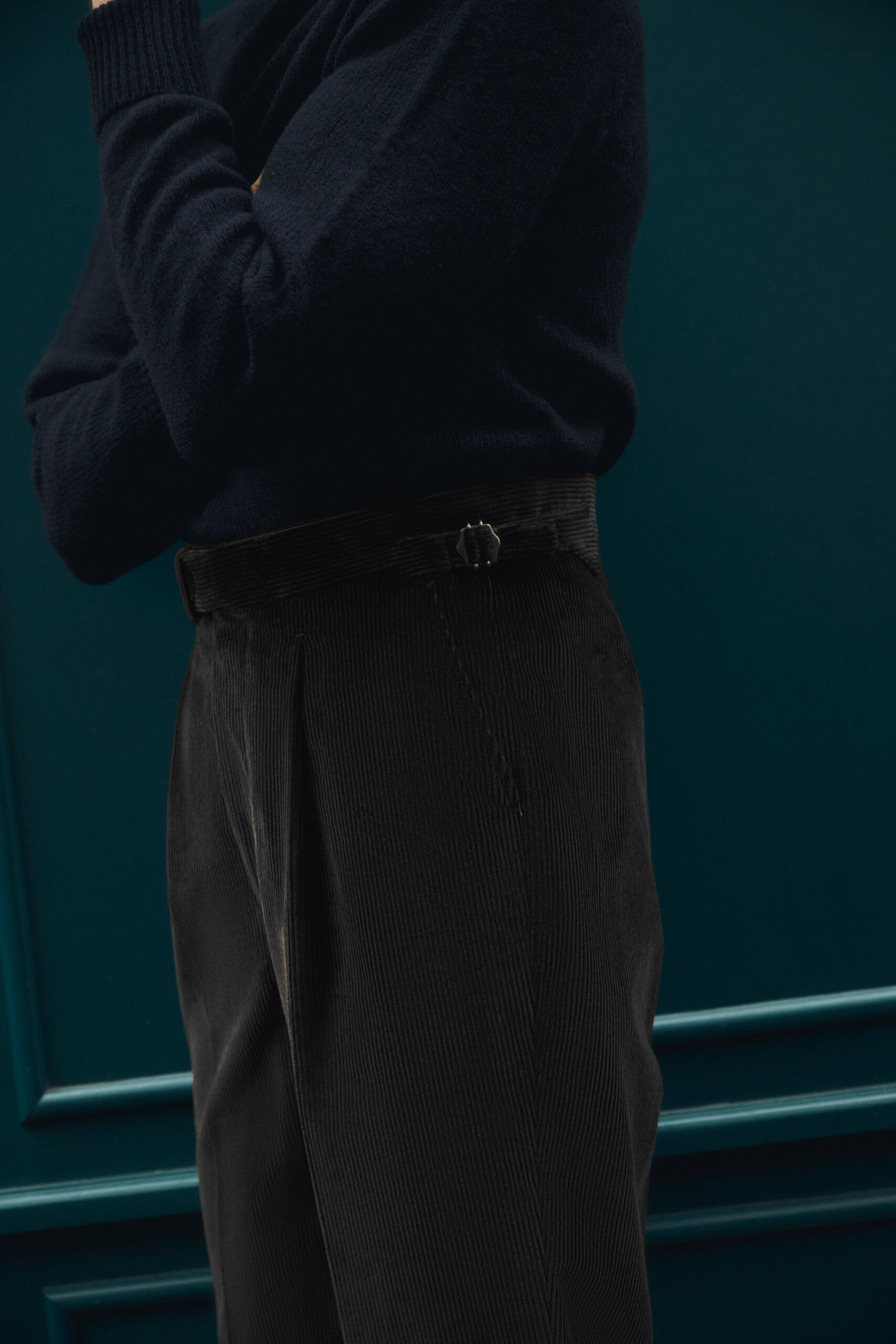 Pantalon Coupe Une Pince / Velours côtelé