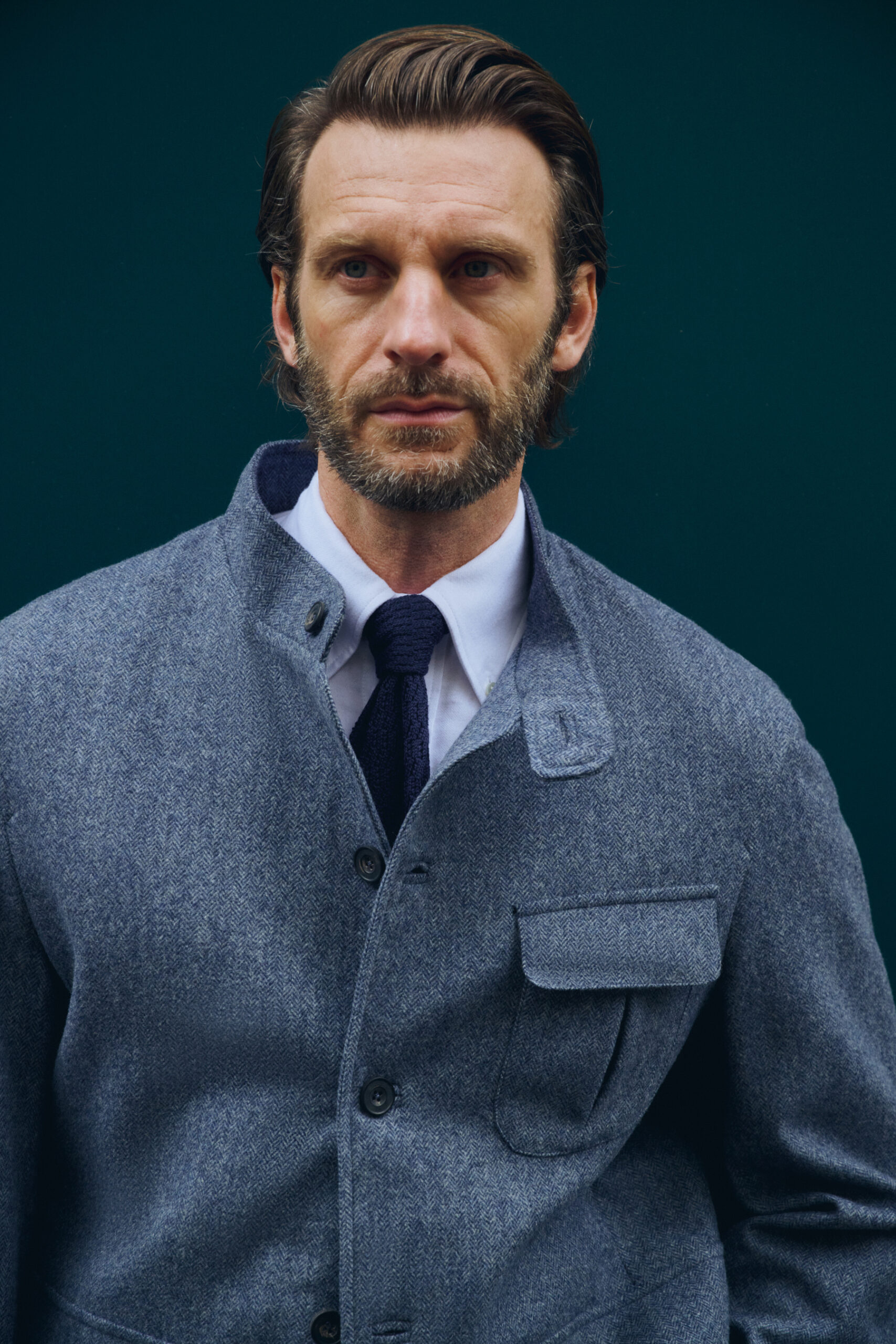 Veste Maubourg à rabats / Flanelle chevrons