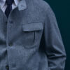 Veste Maubourg à rabats / Flanelle chevrons