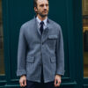 Veste Maubourg à rabats / Flanelle chevrons