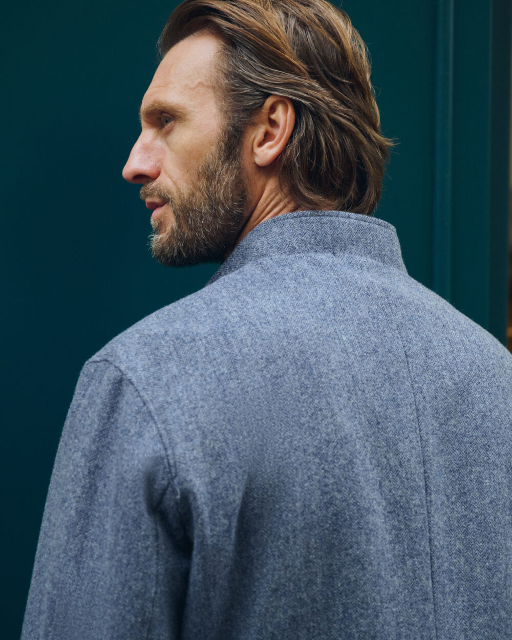 Veste Maubourg à rabats / Flanelle chevrons