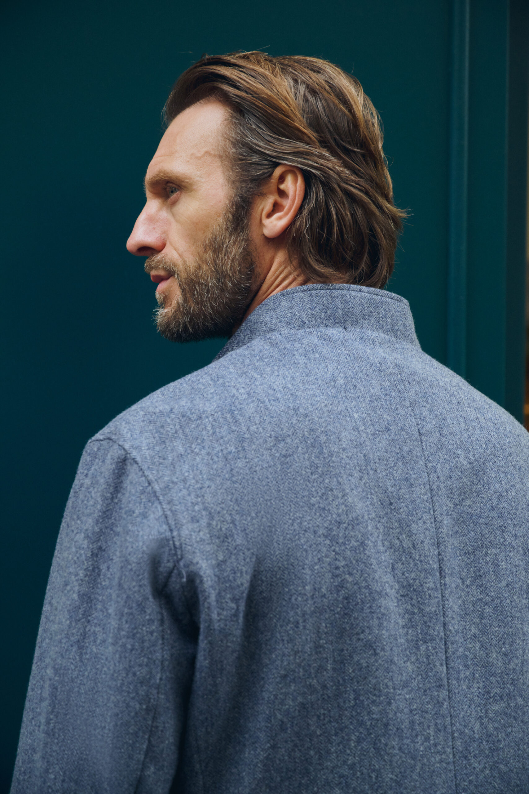 Veste Maubourg à rabats / Flanelle chevrons