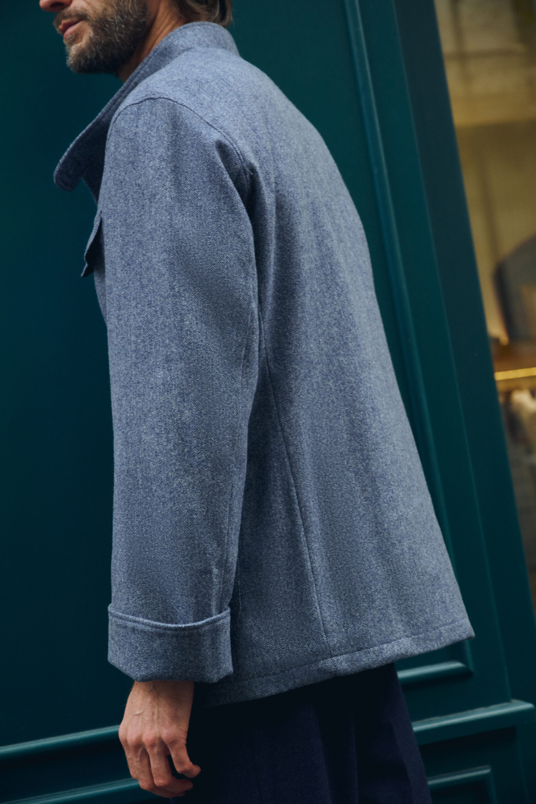 Veste Maubourg à rabats / Flanelle chevrons