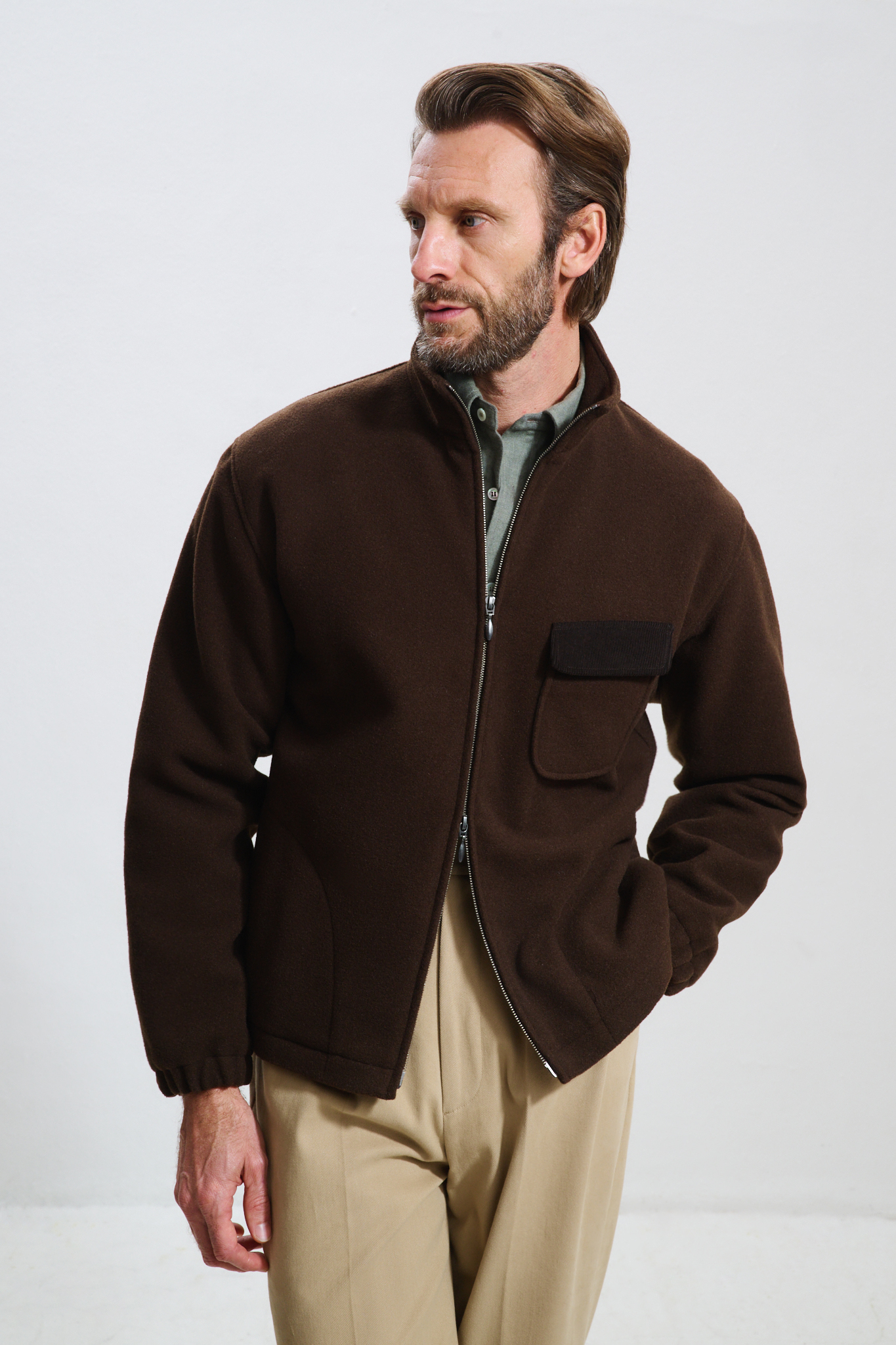 Veste Polaire / Drap laine & cachemire